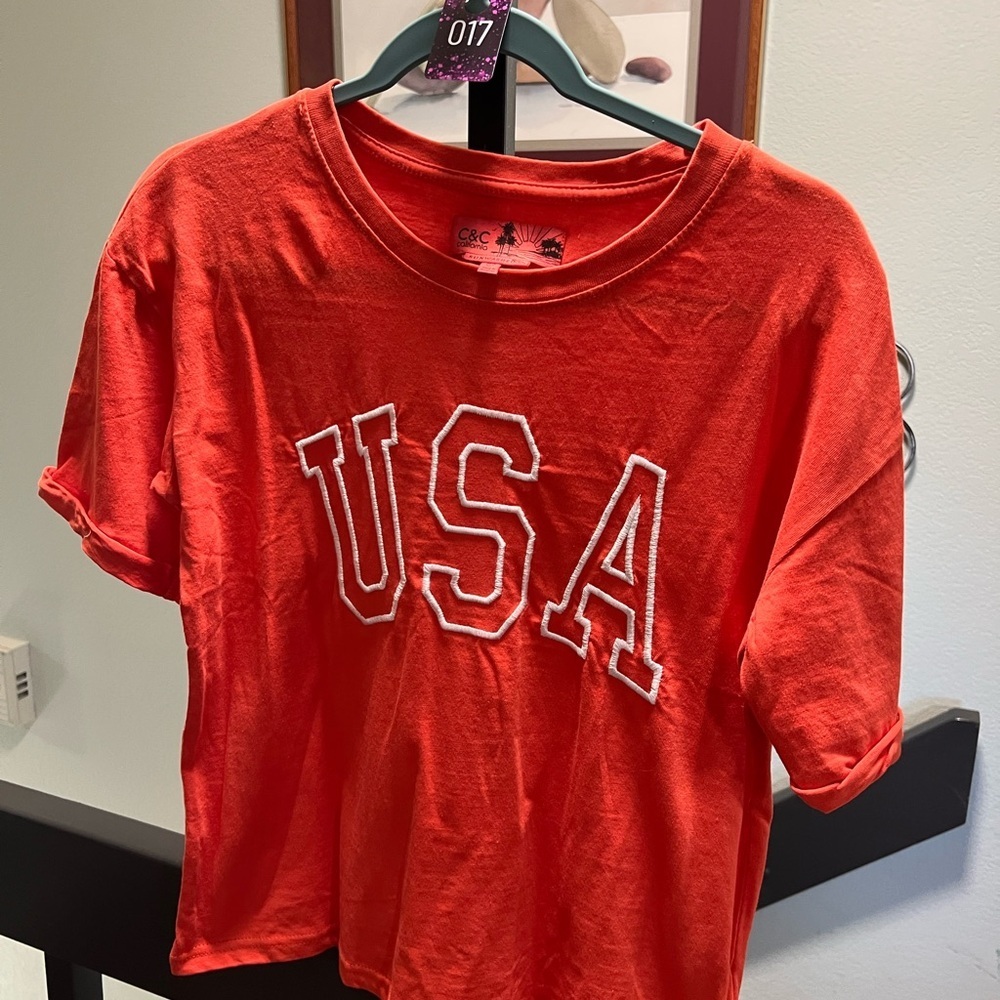 C&C California Sunwashed Orange Tee NWOT #017